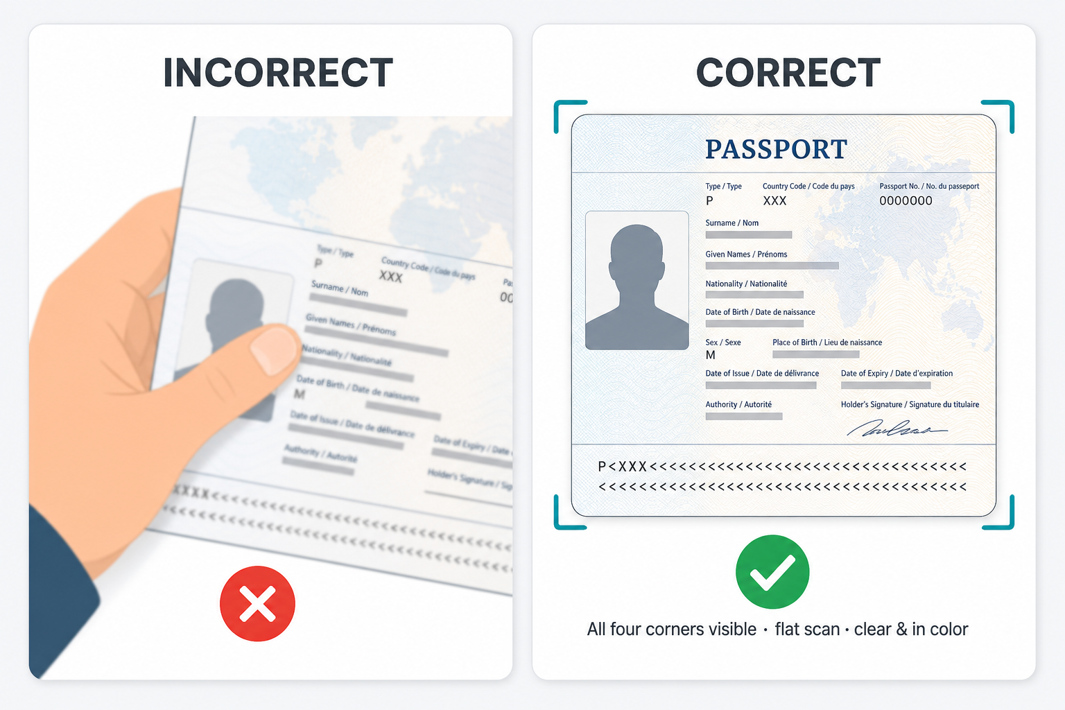 Passport scan guide